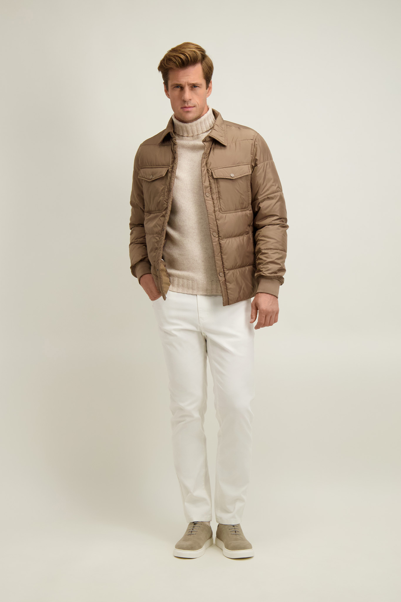 Beżowa kurtka męska 13124