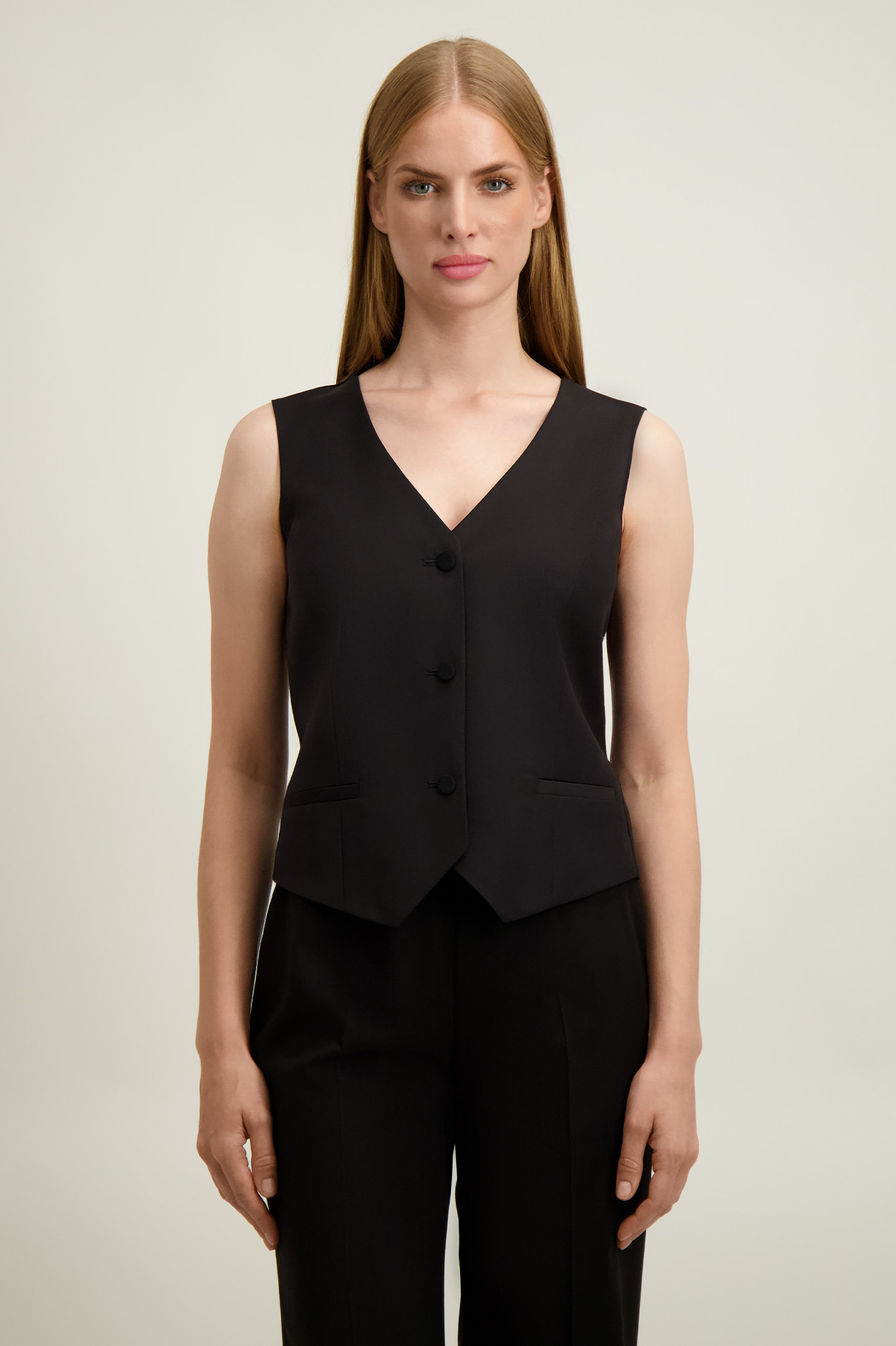 Czarna kamizelka damska 87547