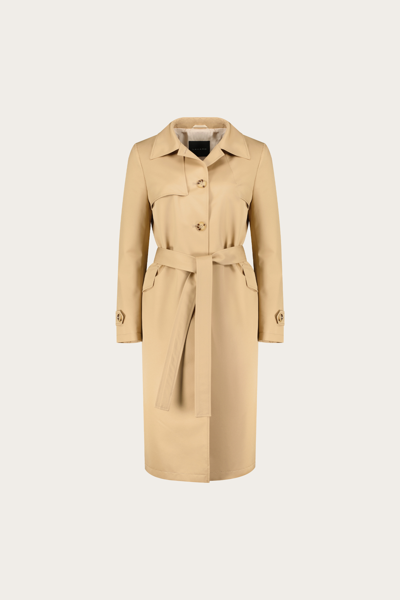 Kamelowy płaszcz damski 87550