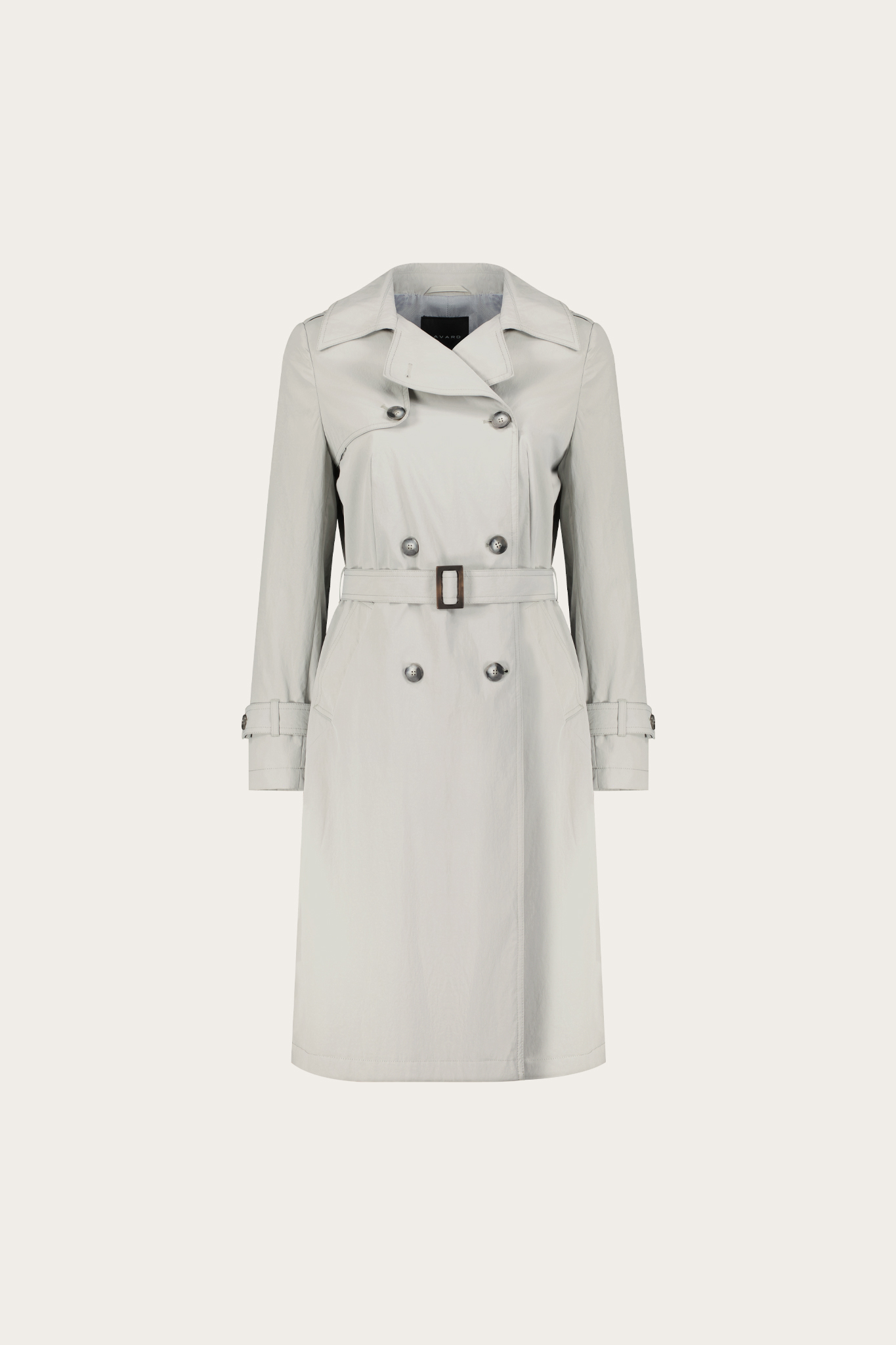 Szaro-zielony płaszcz damski 87551