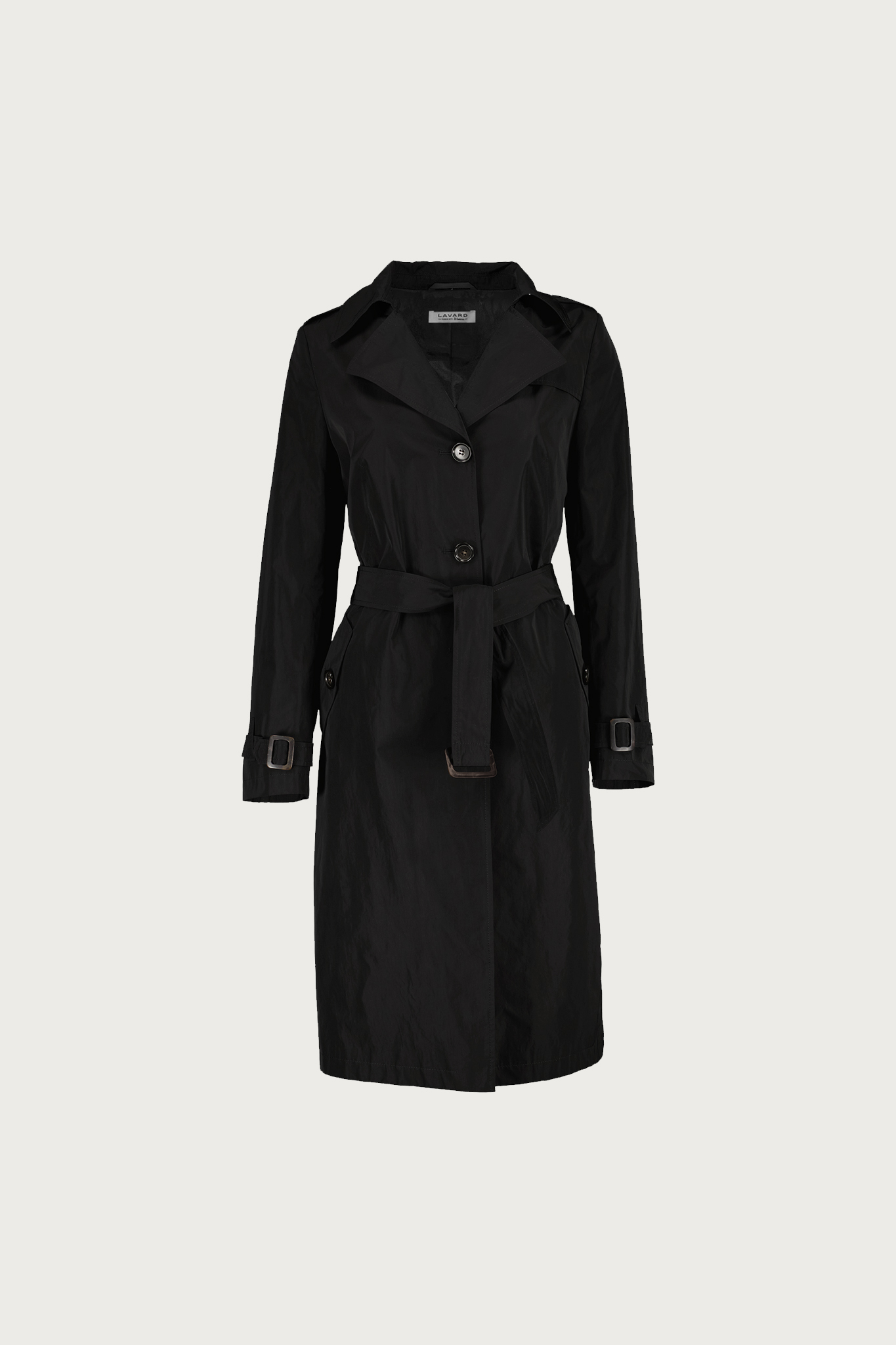 Czarny płaszcz damski 86814