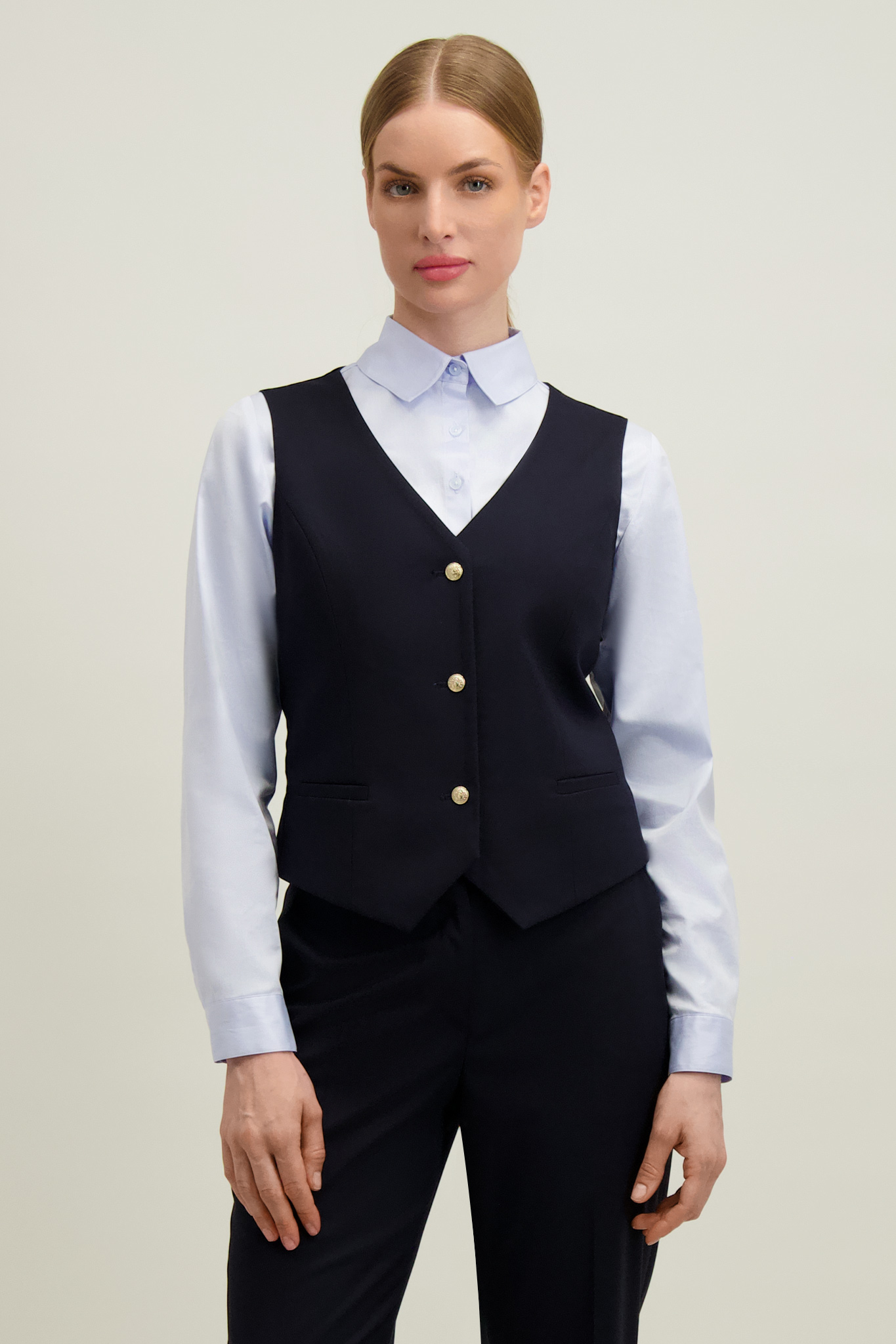 Granatowa kamizelka damska 87504