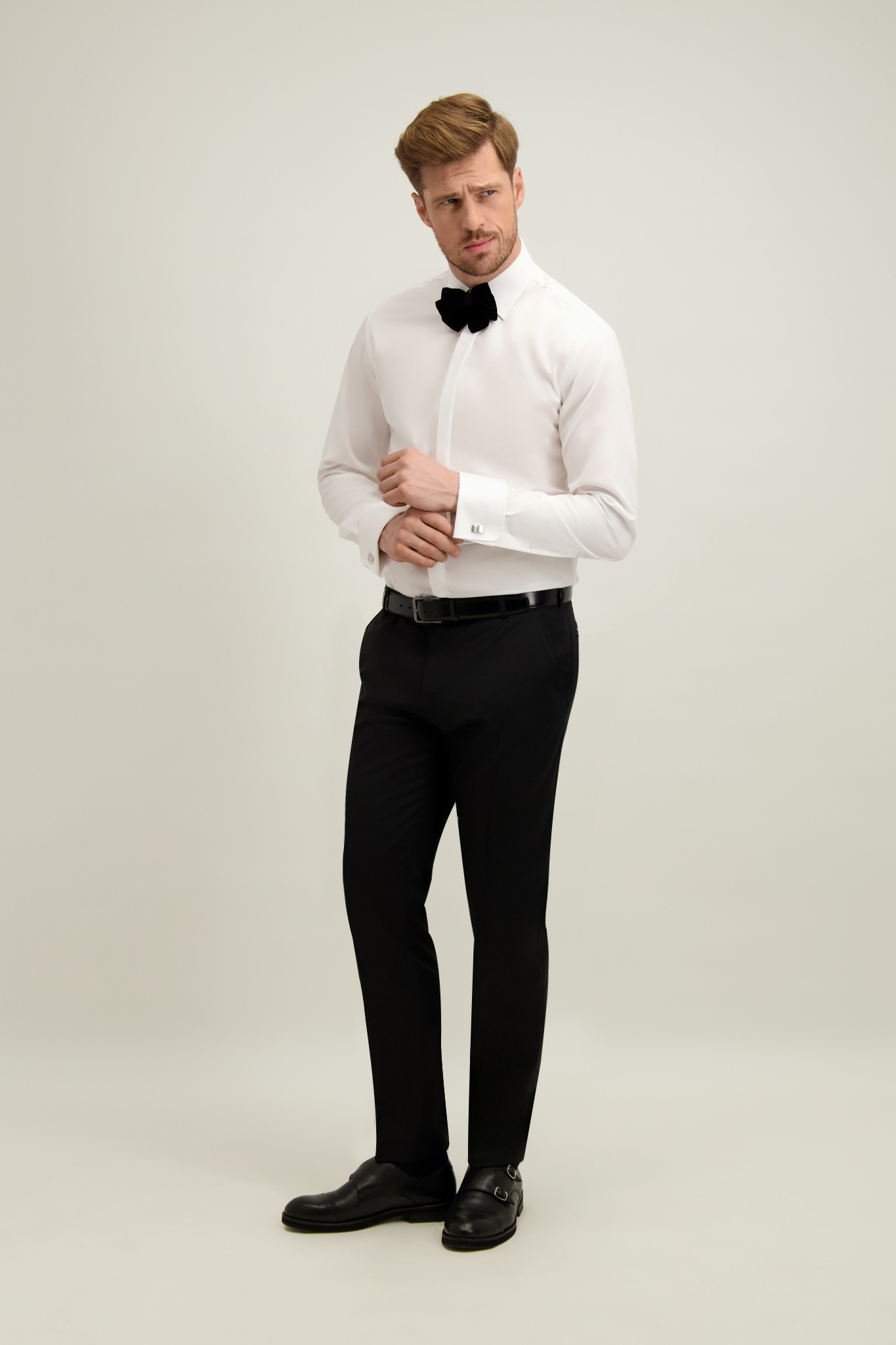 Biała bawełniana koszula męska 93650