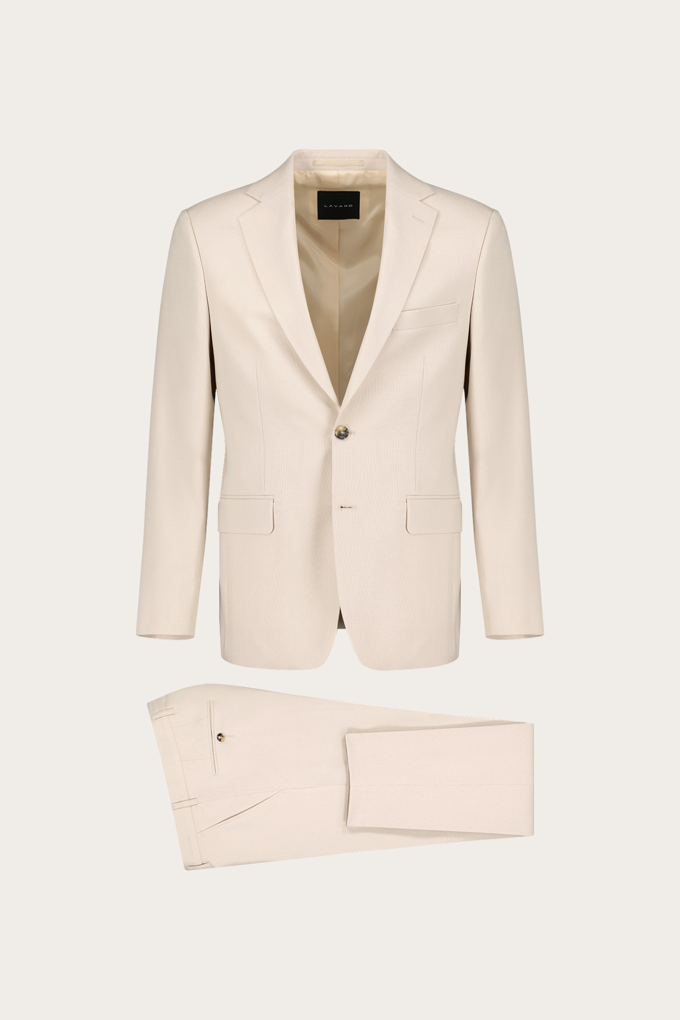 Beżowy garnitur męski 35530