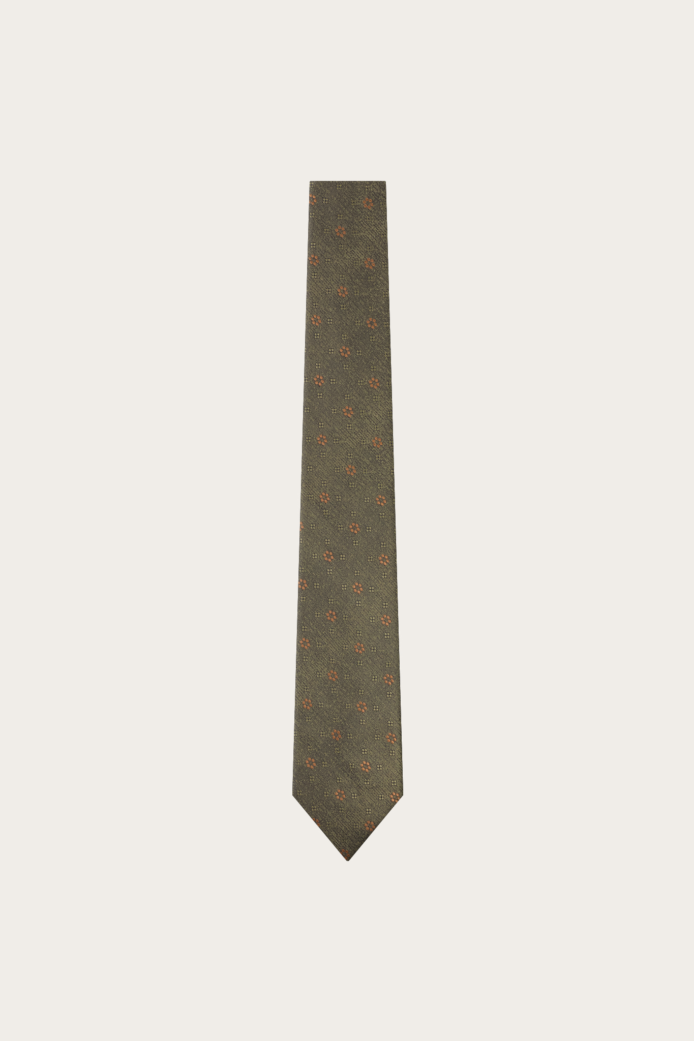 Zielony krawat w kwiaty 57634