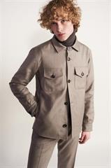 Beżowa kurtka męska z wełny 29966