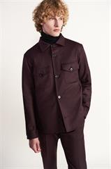 Burgundowa kurtka męska z wełny 29968