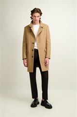 Camelowy płaszcz męski z wełną 29873
