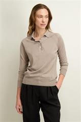 Dzianinowe polo z długim rękawem 86993