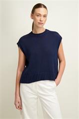 Granatowa bawełniana kamizelka damska 86996