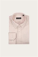 Beżowa koszula męska z lnem 93510