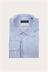 Koszula męska w niebieskie paski 93552