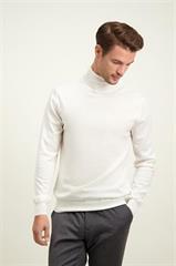Golf męski z wełny merino w kolorze écru 74280
