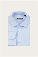 Niebieska koszula męska len 93621