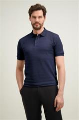 Granatowa koszulka polo męska z bawełną 76146
