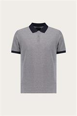 Granatowa bawełniana koszulka polo męska 74319