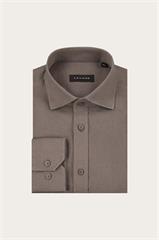 Brązowa koszula męska len 93623