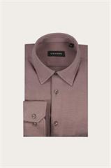 Brązowo-szara bawełniana koszula męska 99402