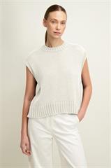 Kremowa bawełniana kamizelka damska 86995