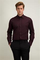Bordowa bawełniana koszula męska 93589